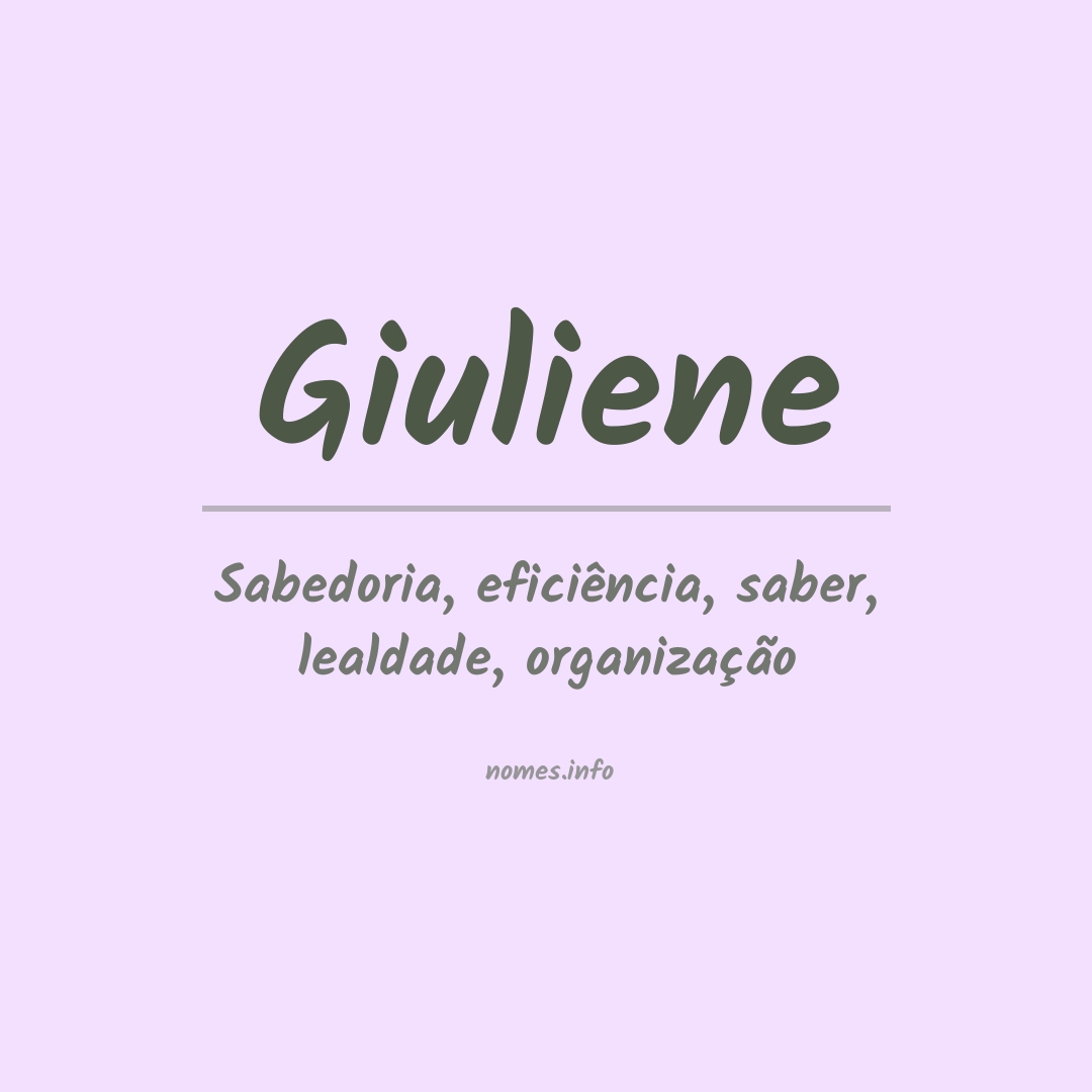 Significado do nome Giuliene