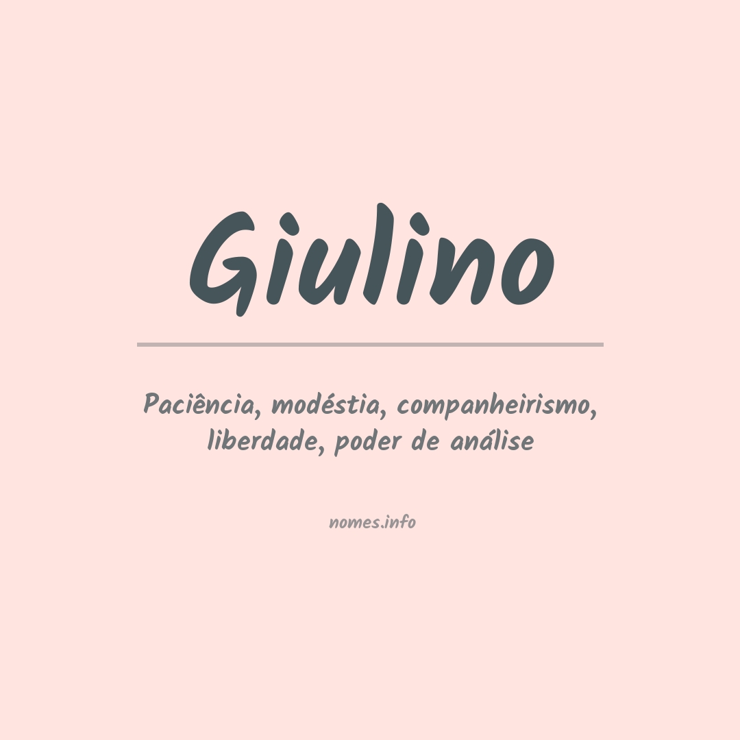 Significado do nome Giulino