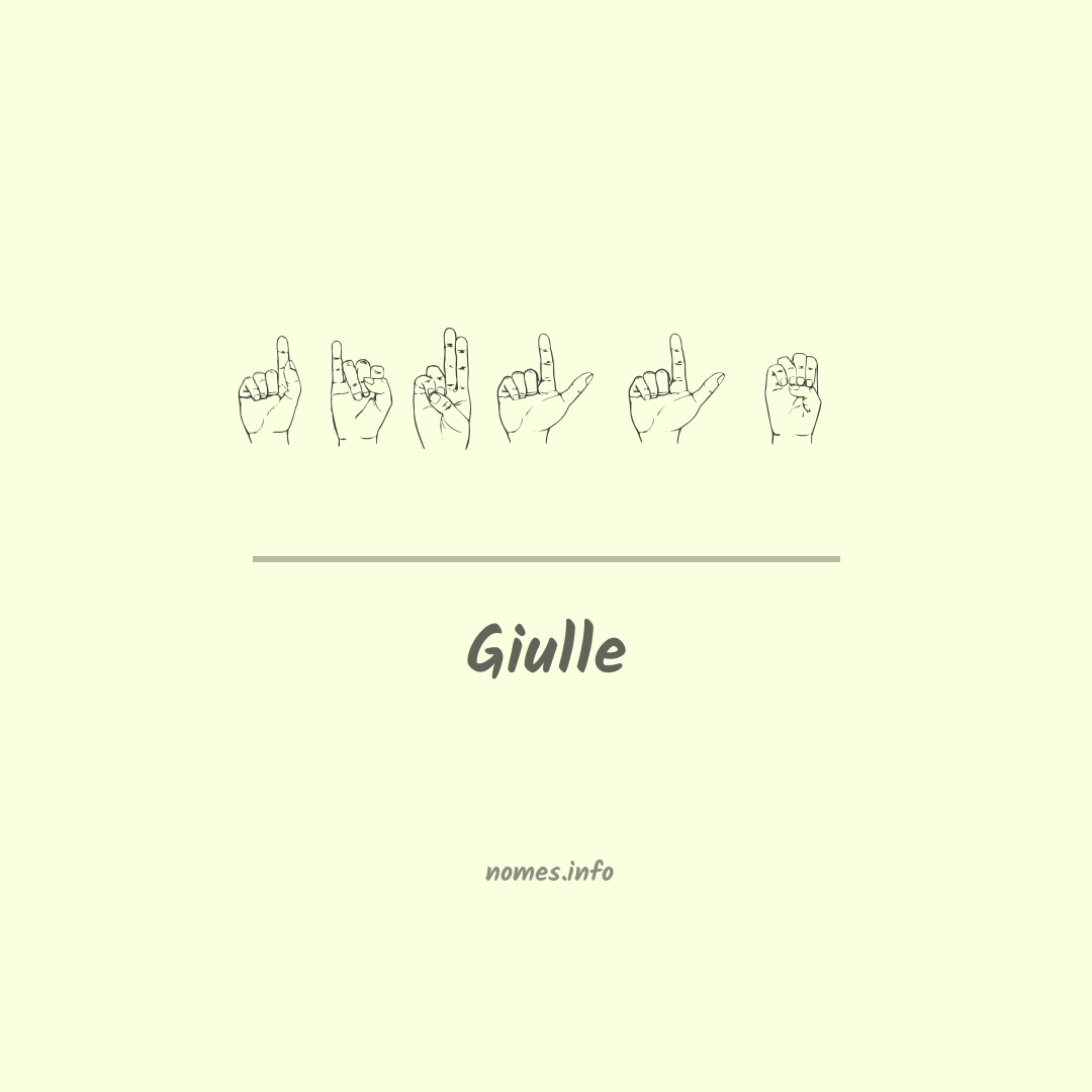 Giulle em Libras