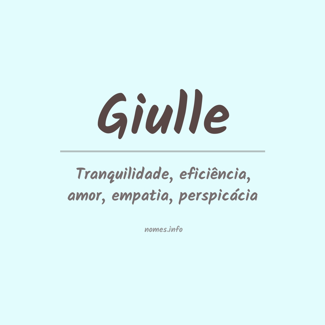 Significado do nome Giulle