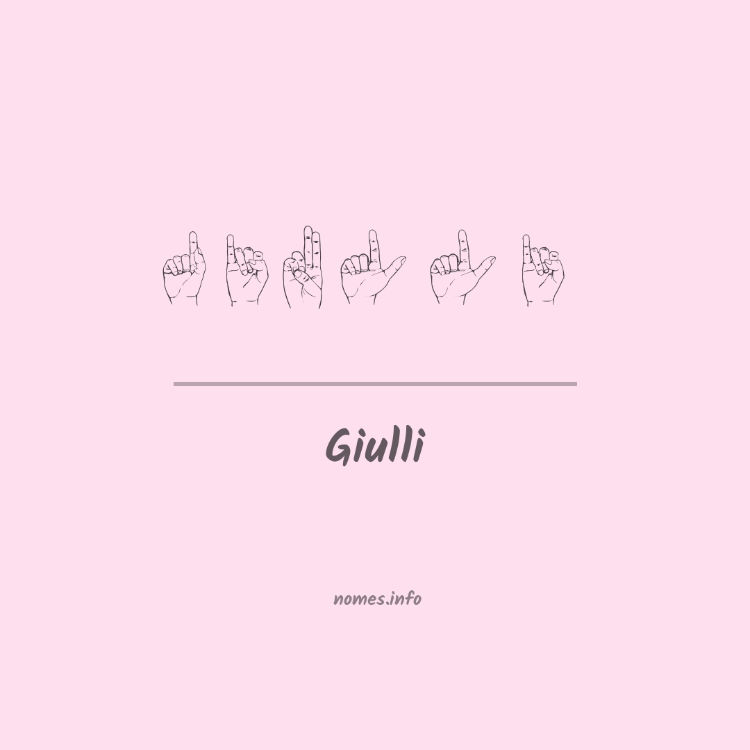 Giulli em Libras