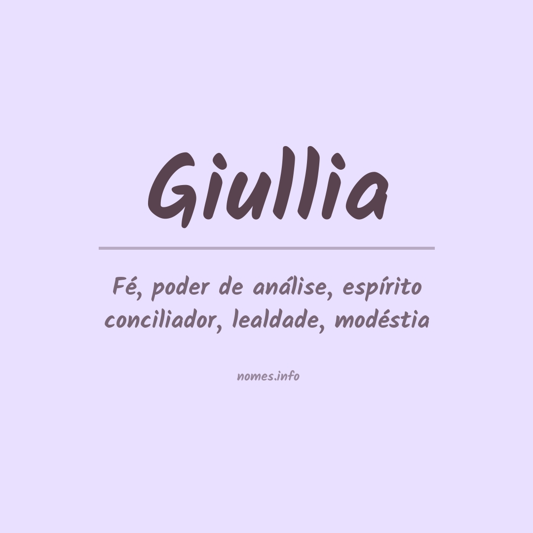 Significado do nome Giullia