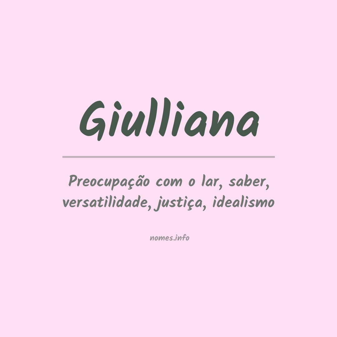 Significado do nome Giulliana