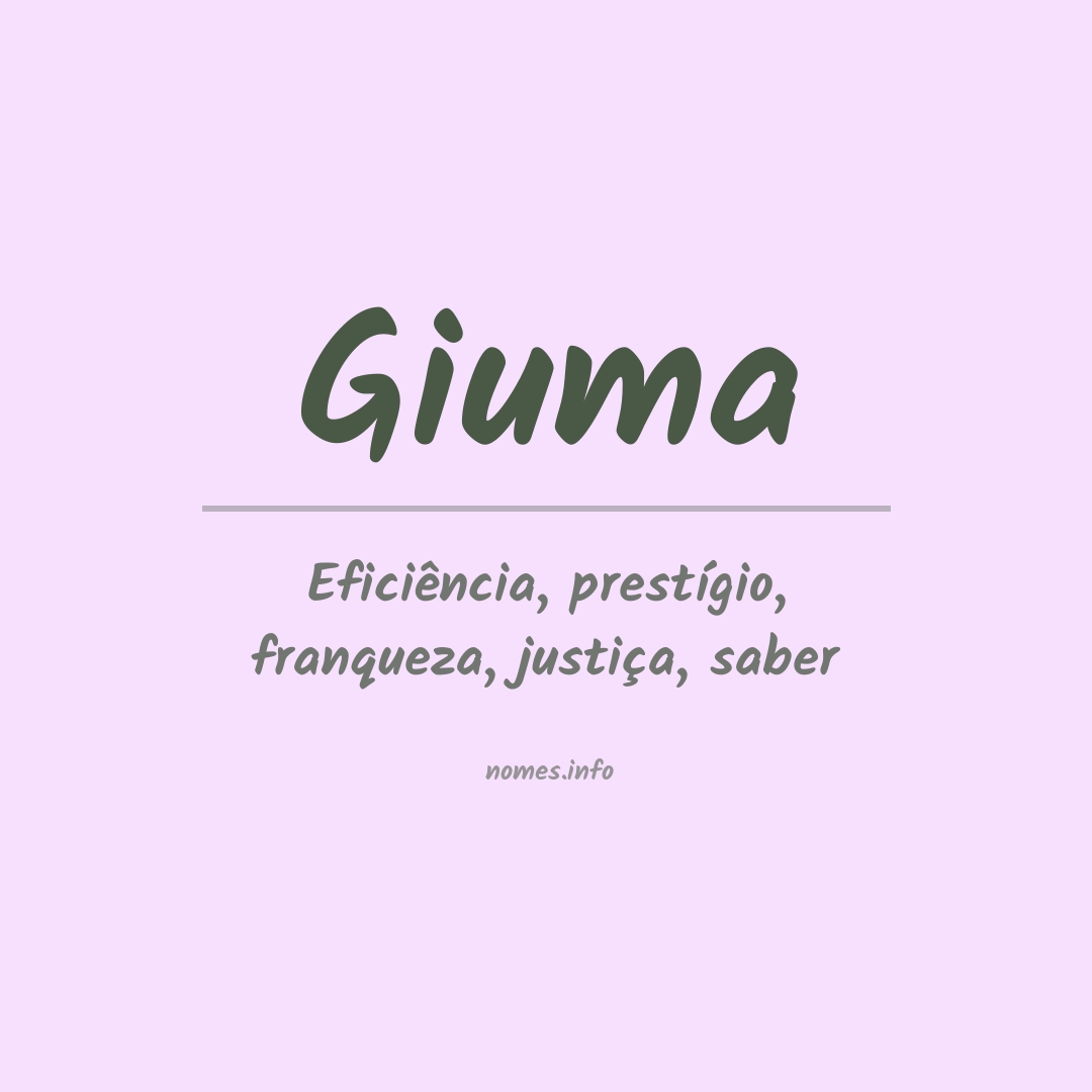 Significado do nome Giuma