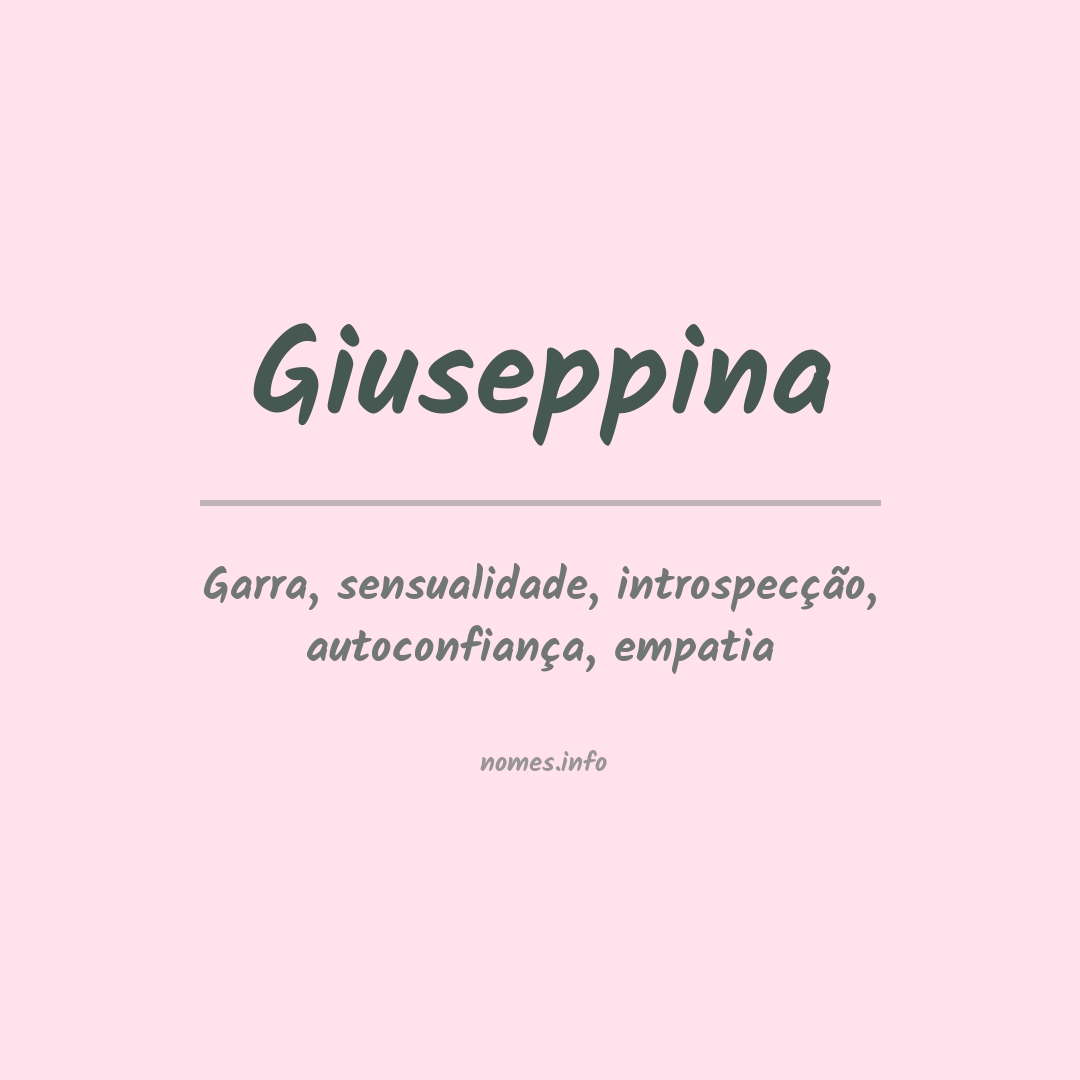 Significado do nome Giuseppina