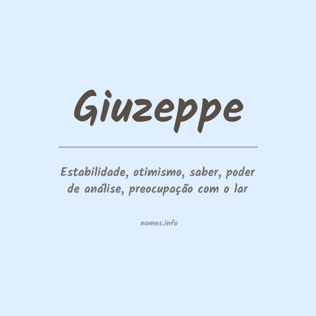 Significado do nome Giuzeppe