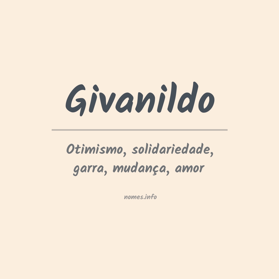 Significado do nome Givanildo