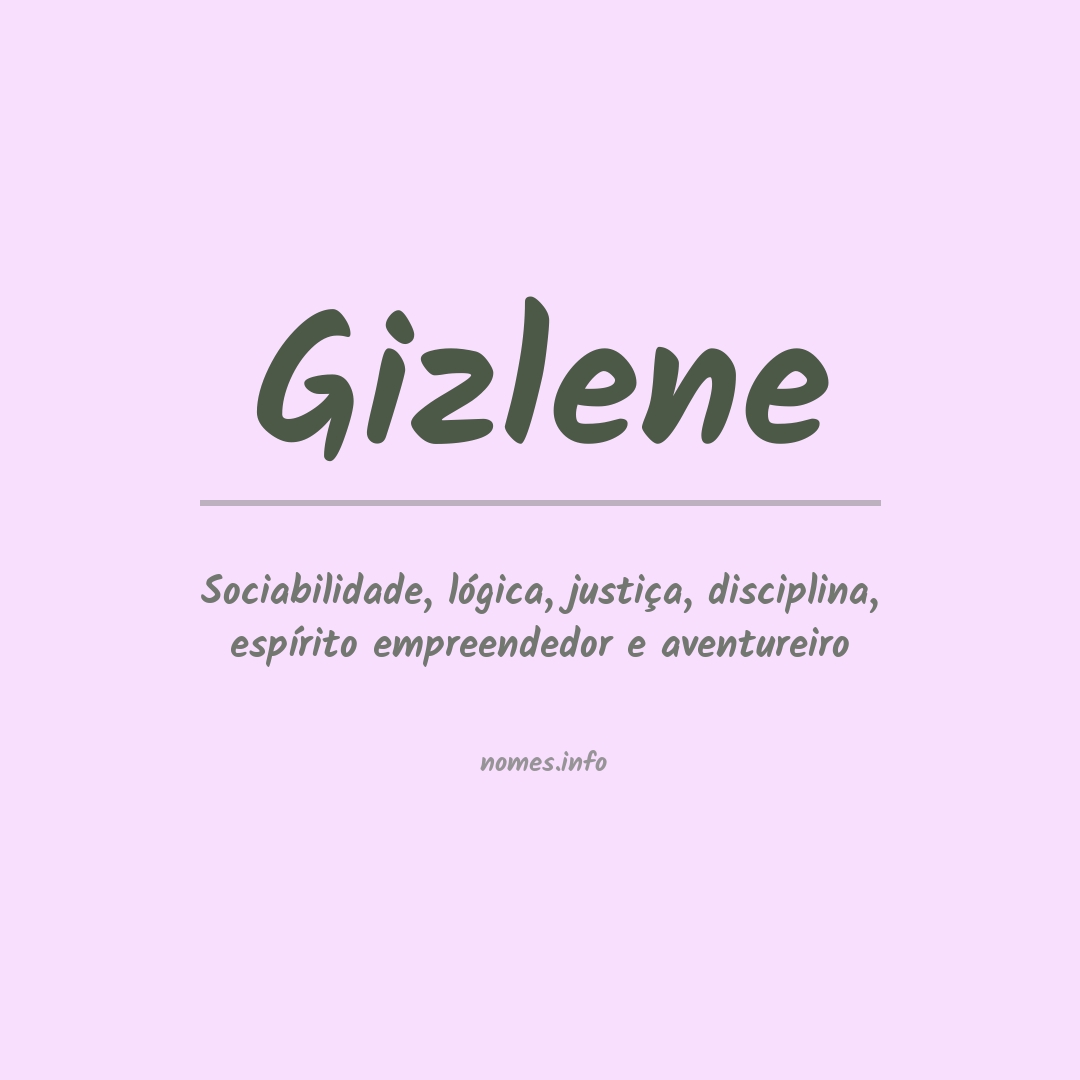 Significado do nome Gizlene