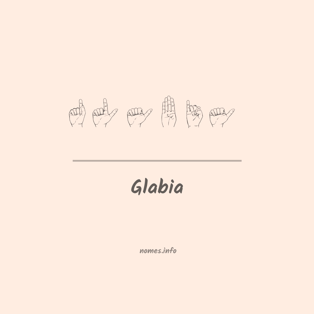 Glabia em Libras