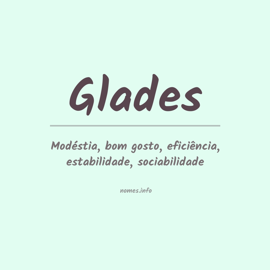Significado do nome Glades