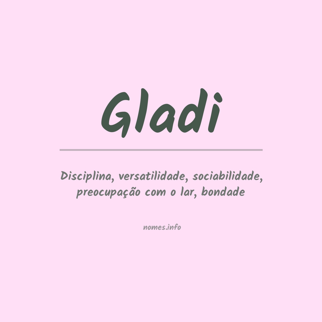 Significado do nome Gladi