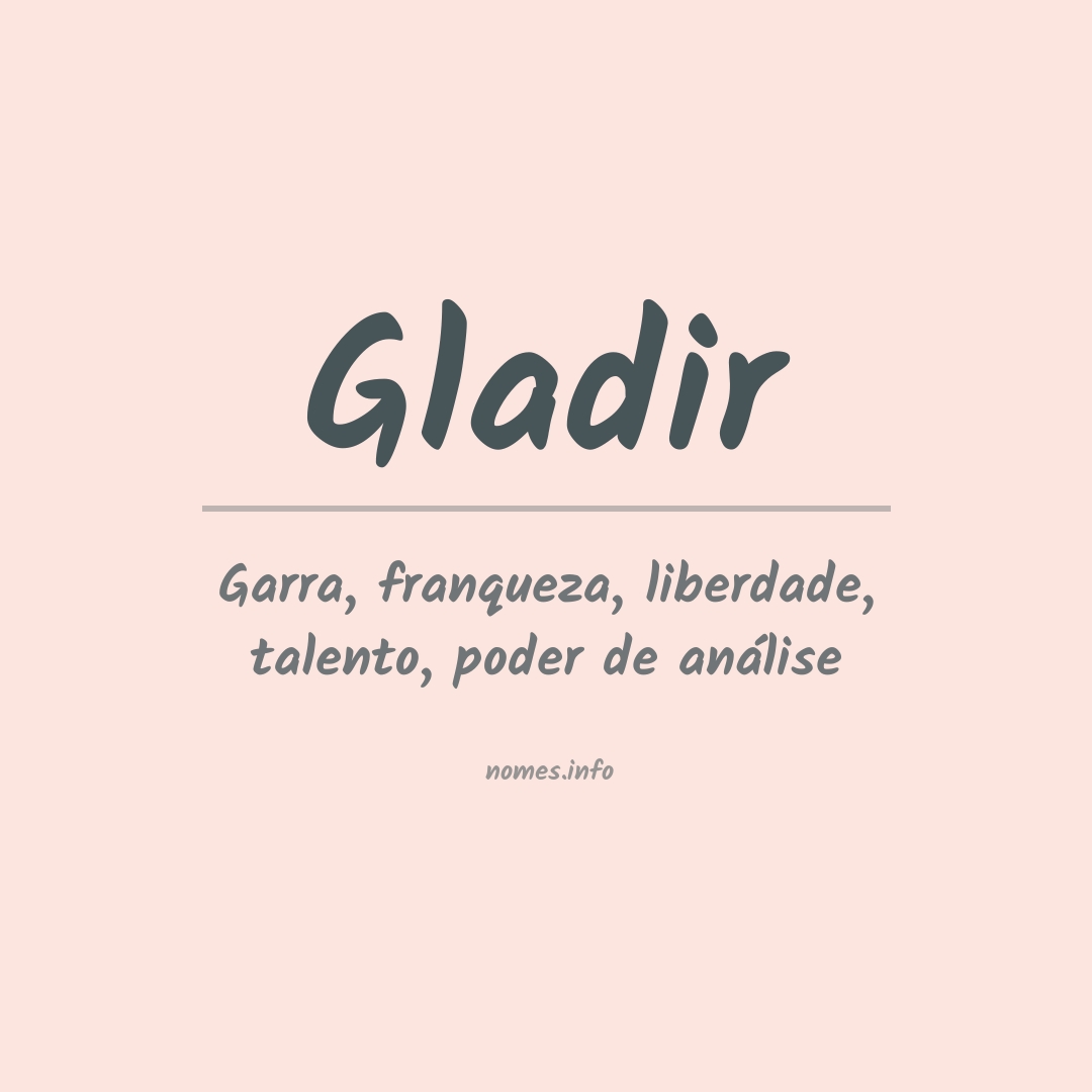 Significado do nome Gladir