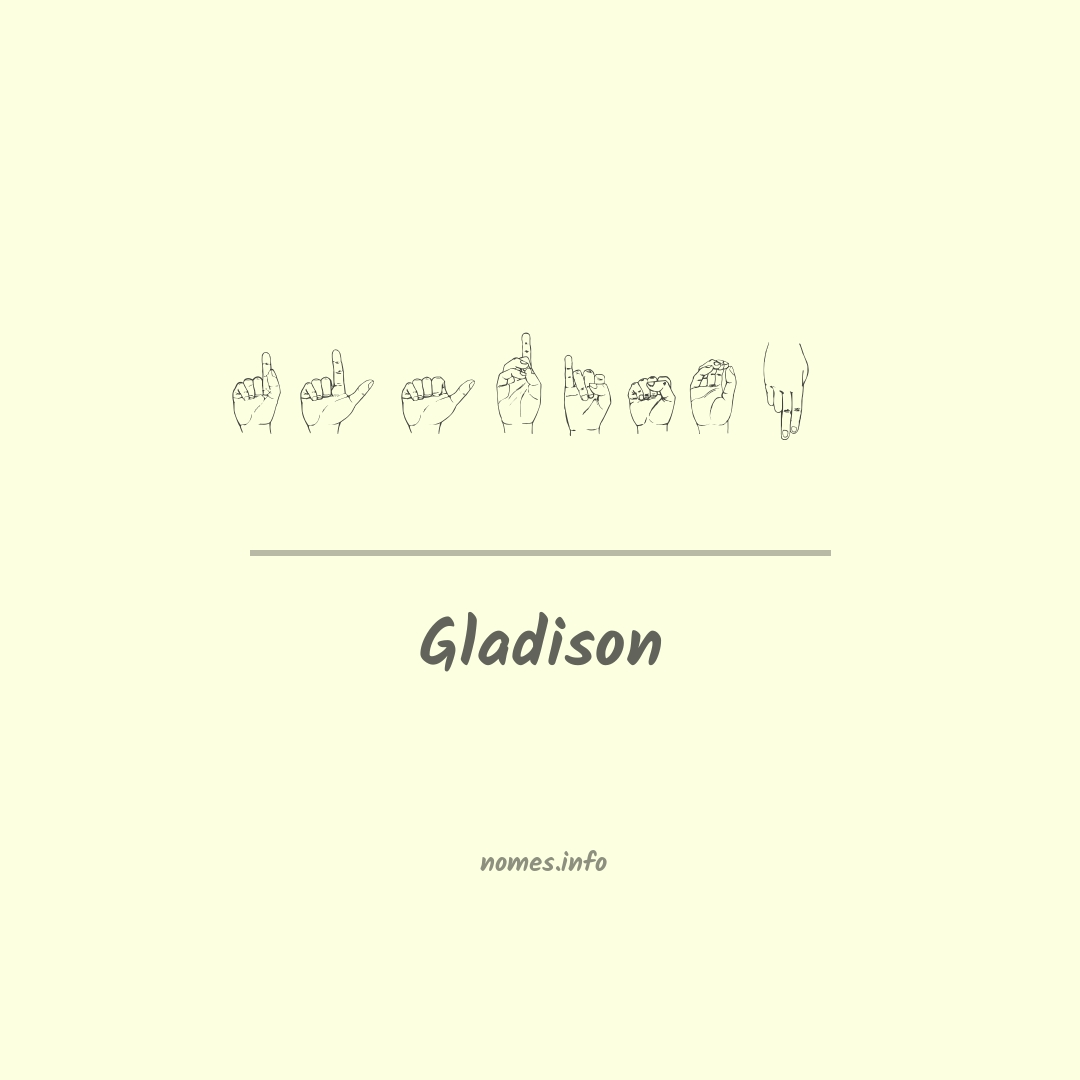 Gladison em Libras