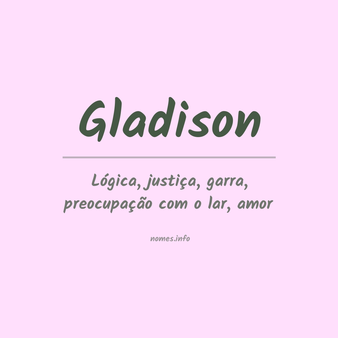Significado do nome Gladison