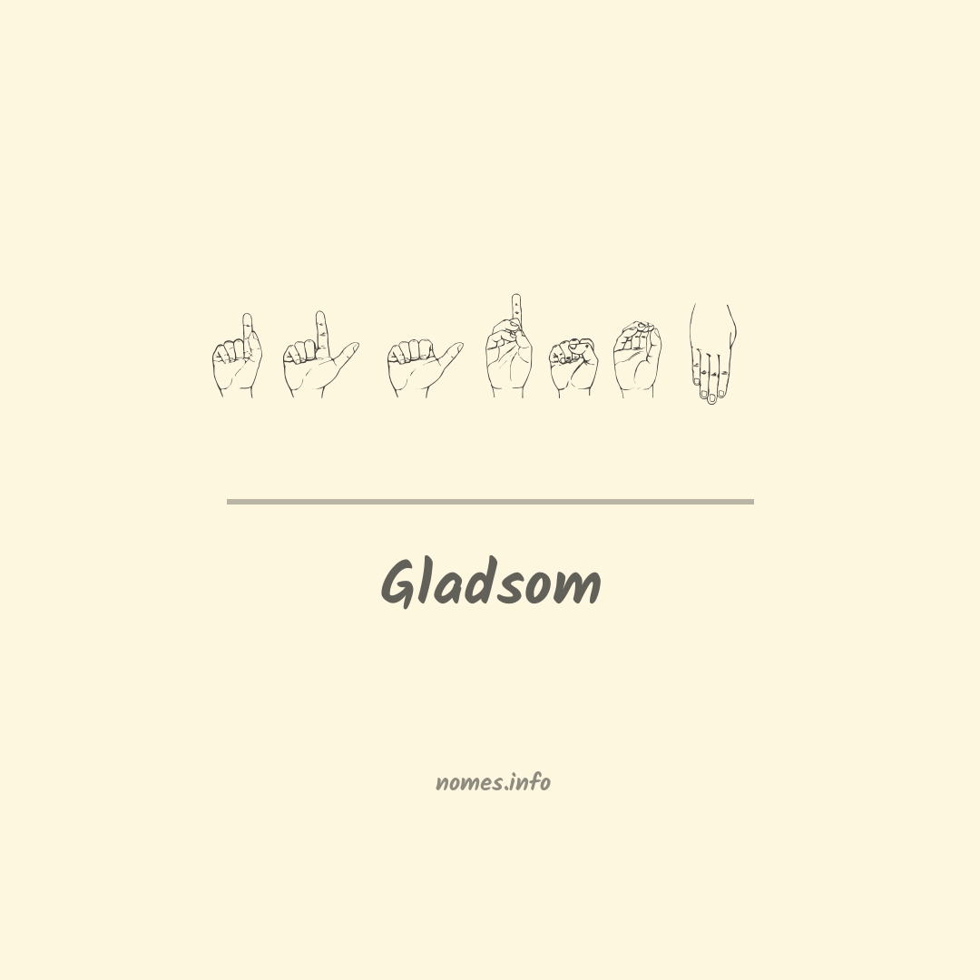 Gladsom em Libras