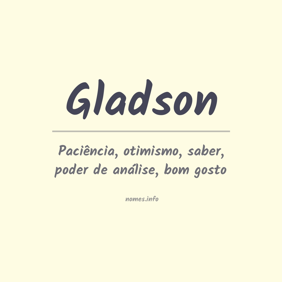 Significado do nome Gladson