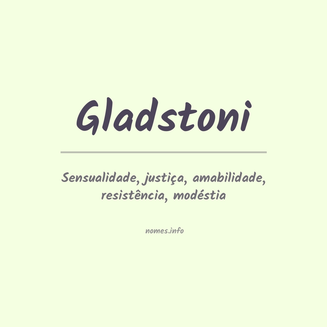 Significado do nome Gladstoni