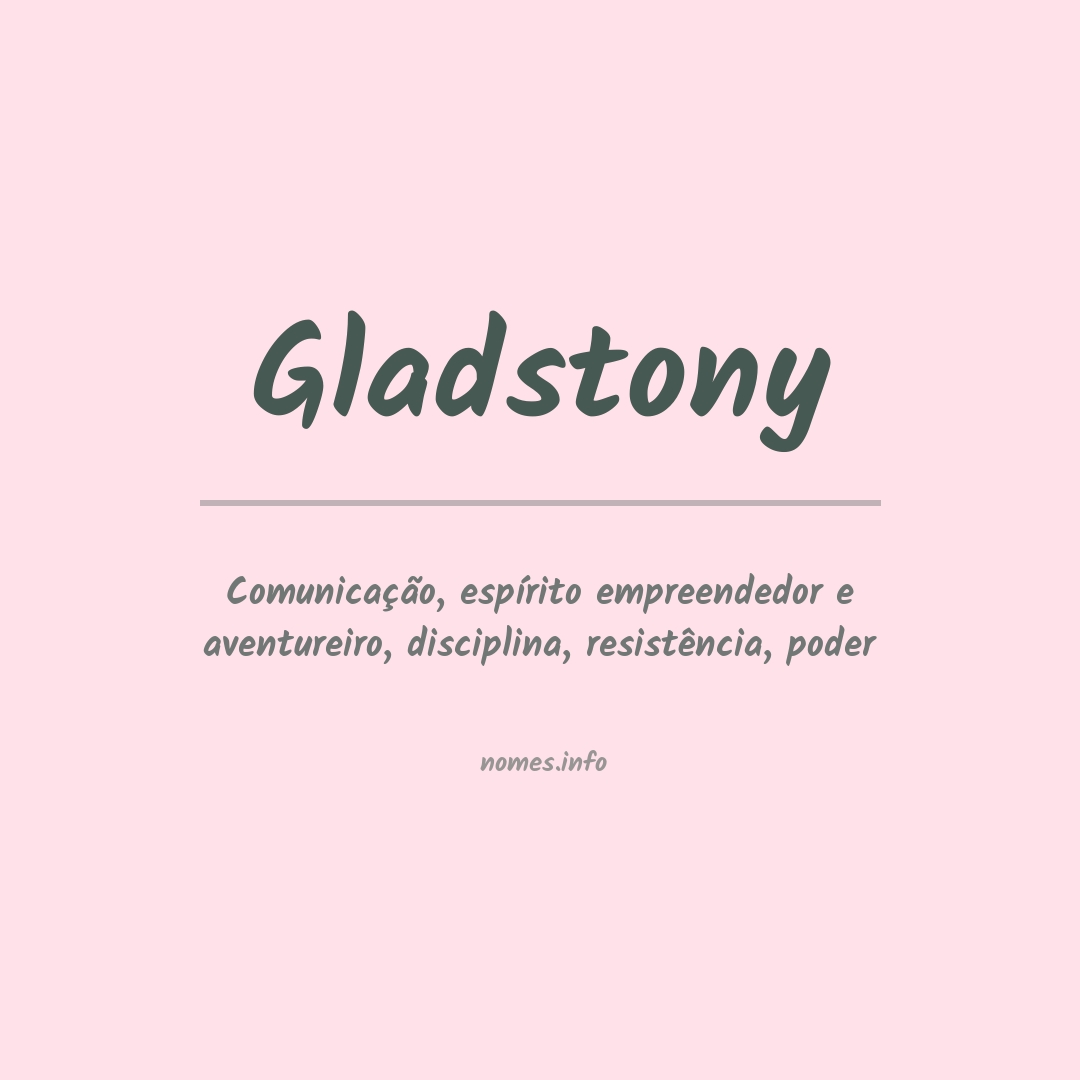 Significado do nome Gladstony