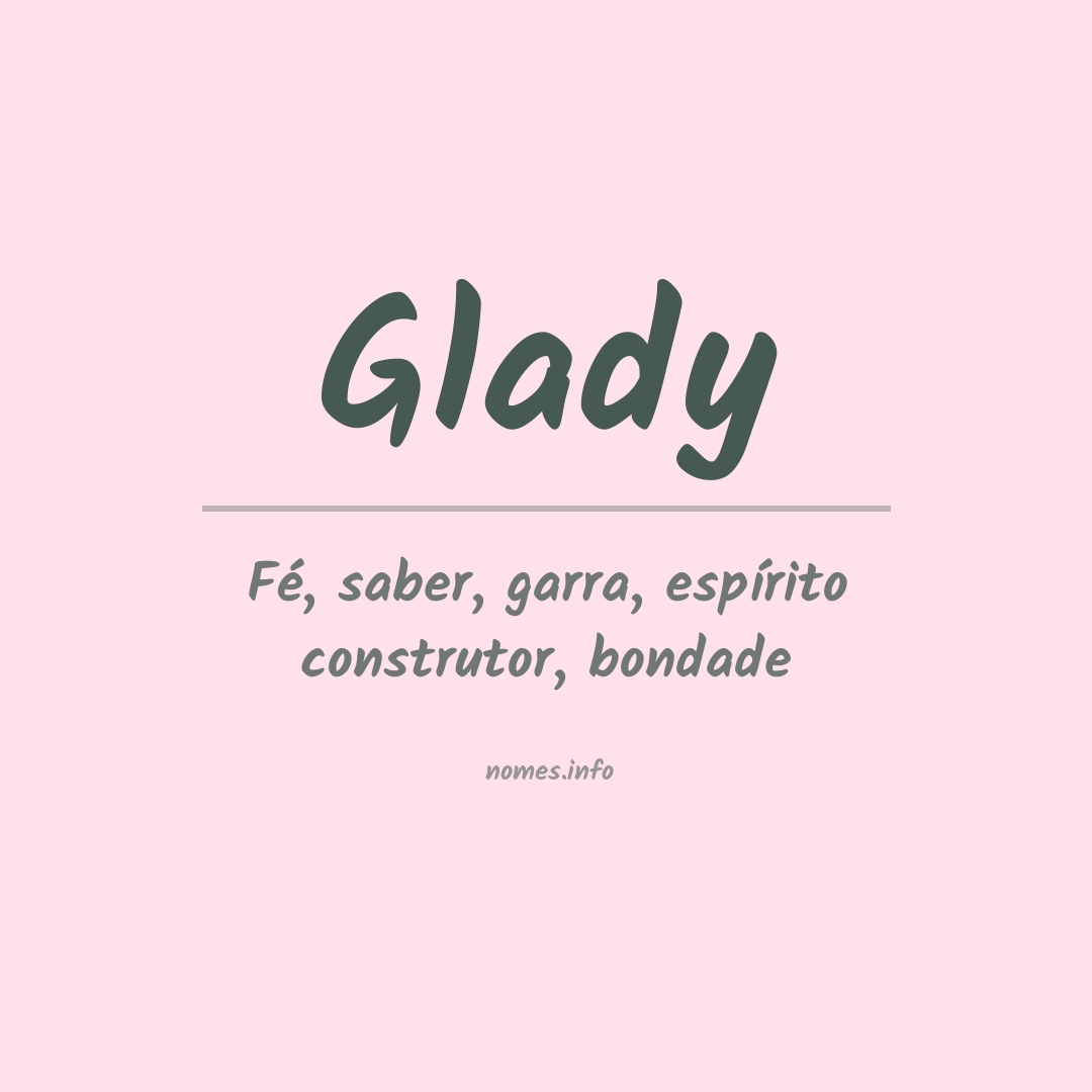 Significado do nome Glady