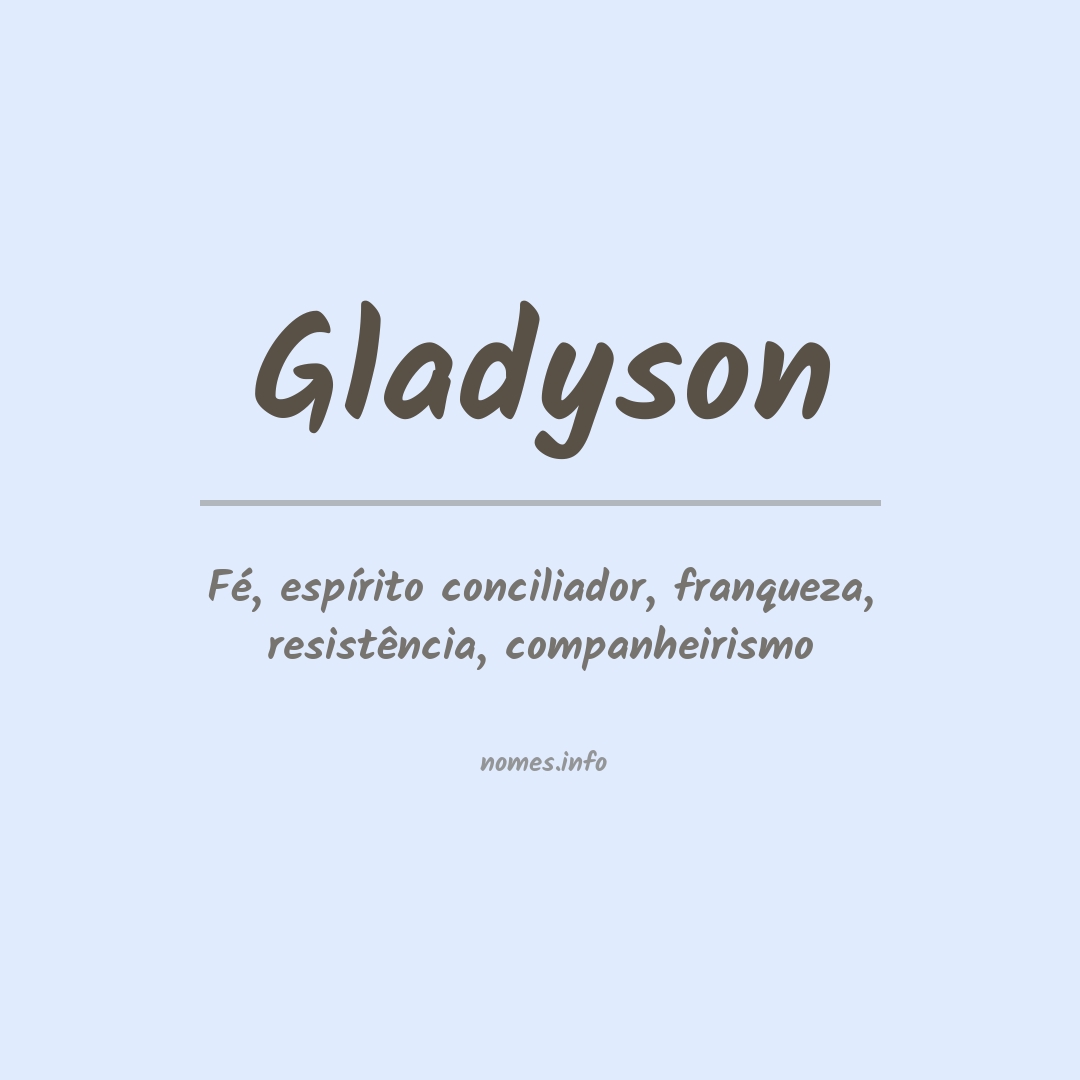 Significado do nome Gladyson