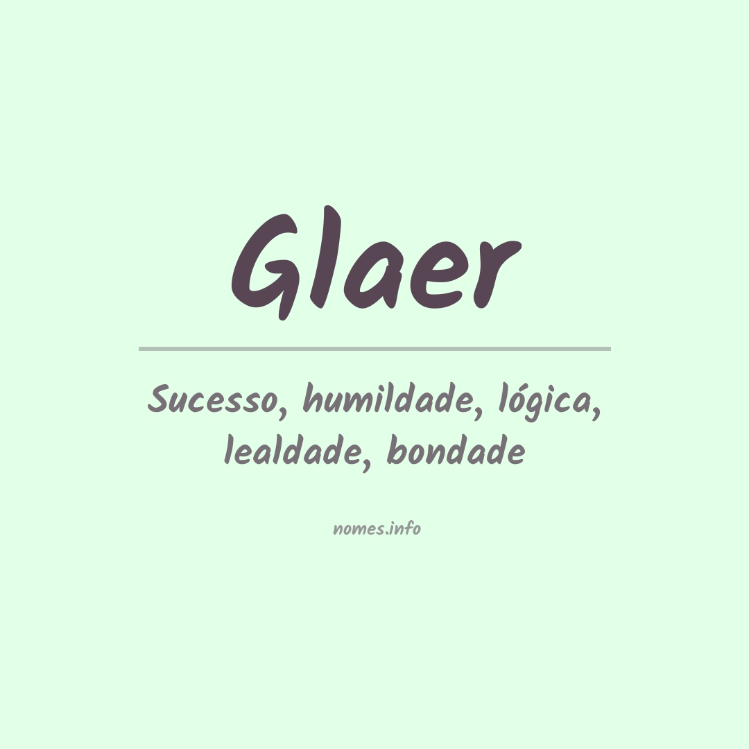 Significado do nome Glaer