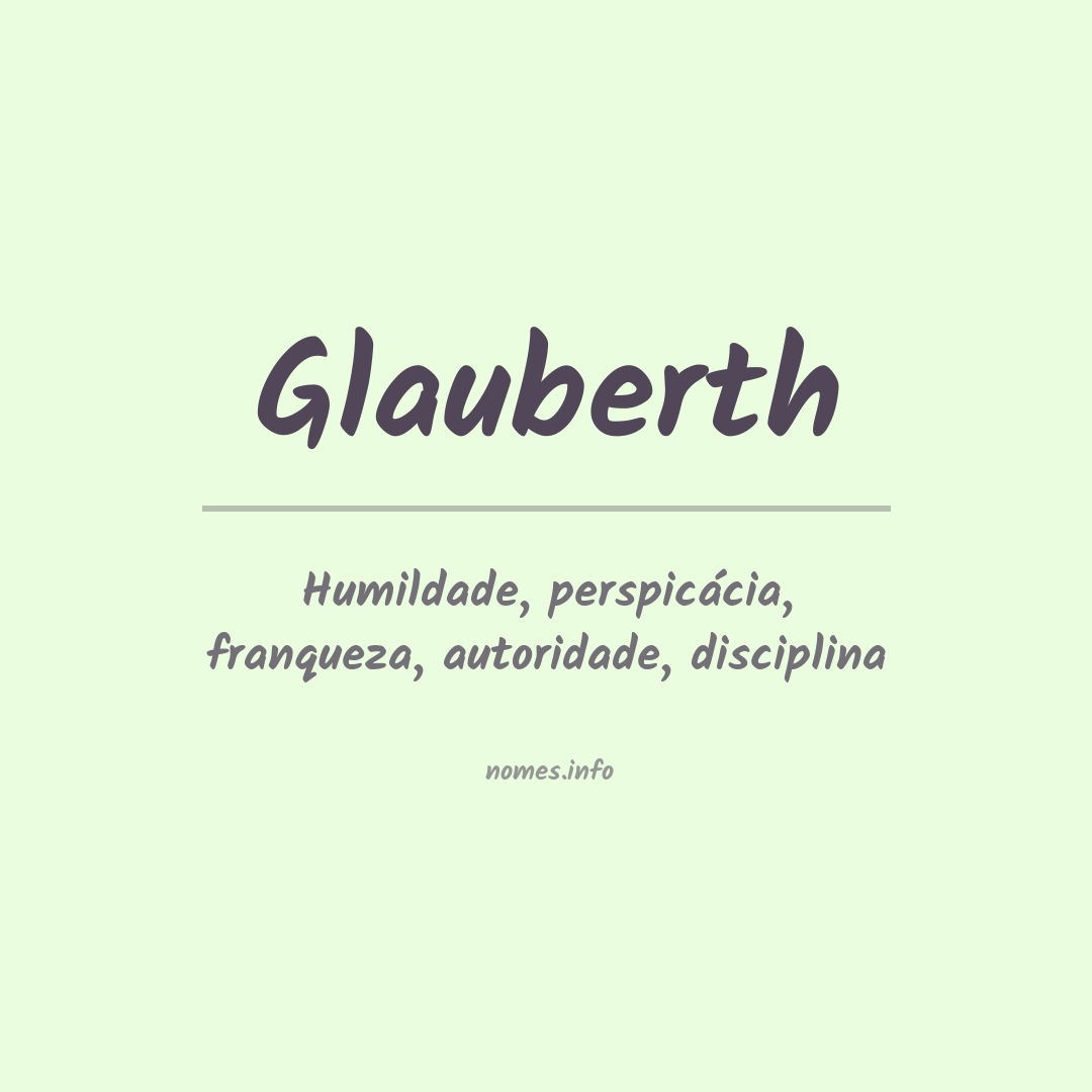 Significado do nome Glauberth