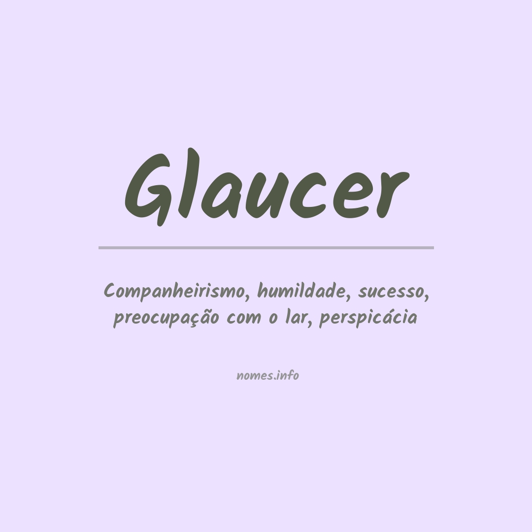 Significado do nome Glaucer