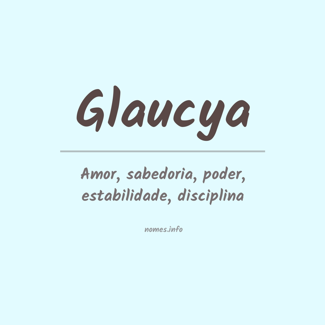 Significado do nome Glaucya