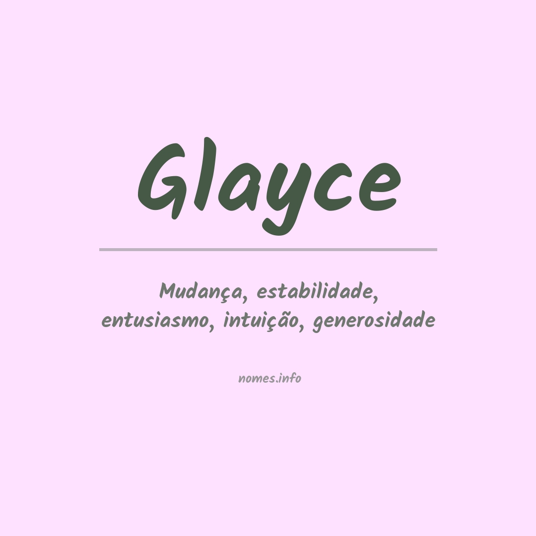 Significado do nome Glayce