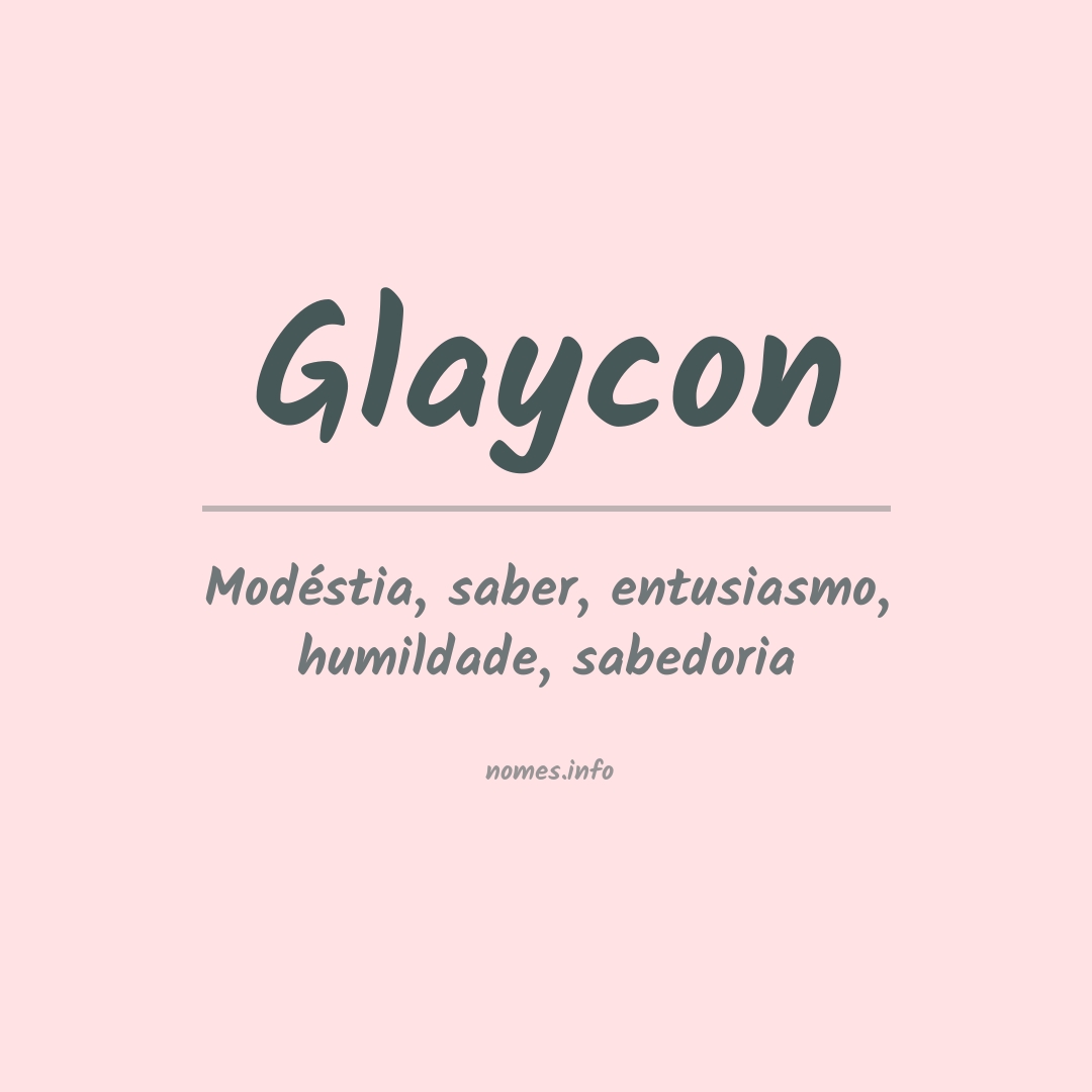 Significado do nome Glaycon