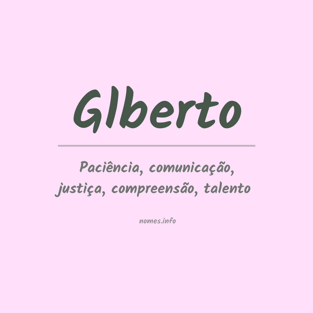 Significado do nome Glberto