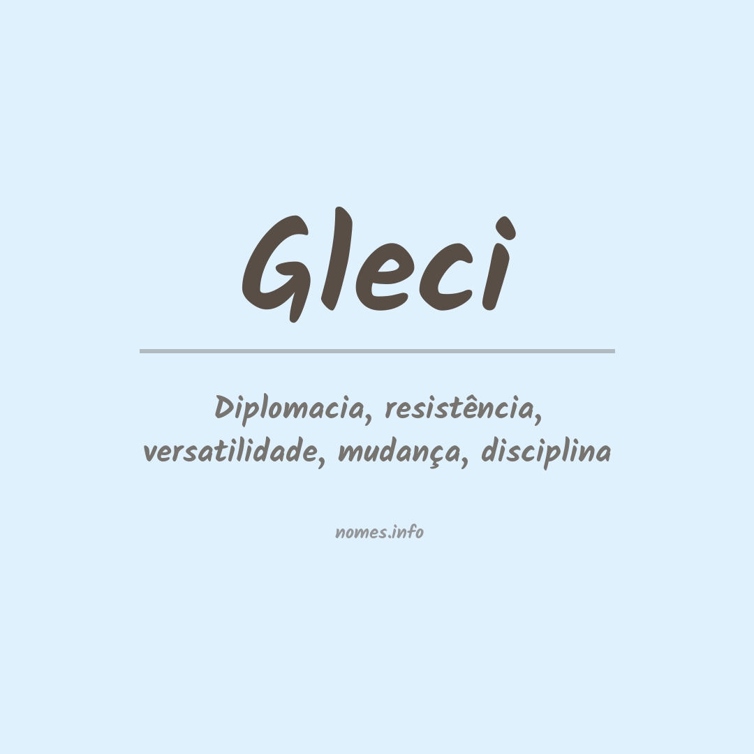 Significado do nome Gleci