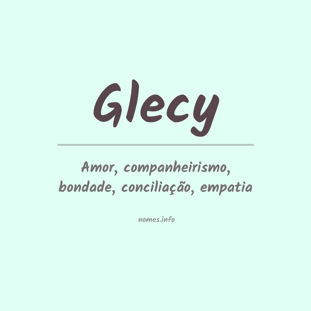 Significado do nome Glecy