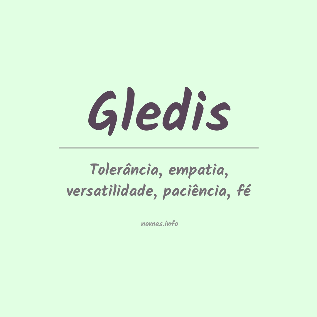 Significado do nome Gledis