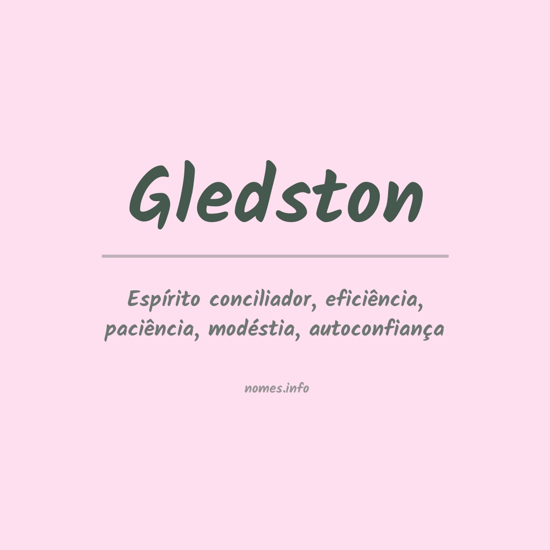 Significado do nome Gledston