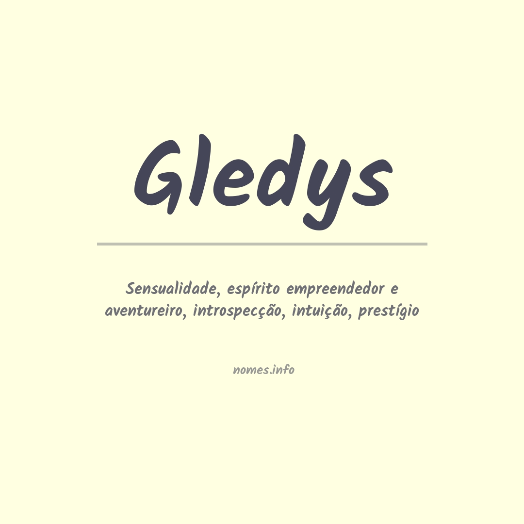 Significado do nome Gledys