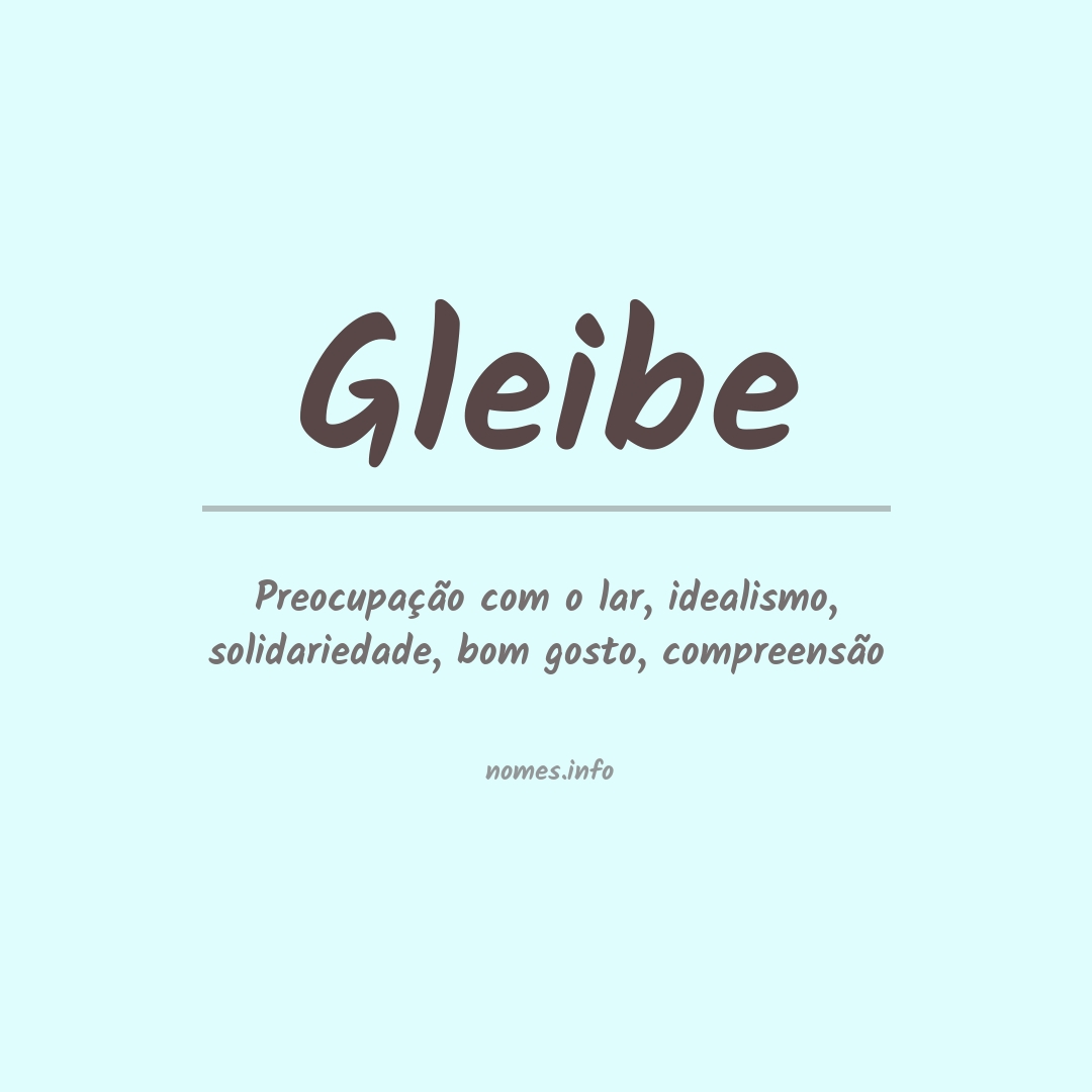 Significado do nome Gleibe