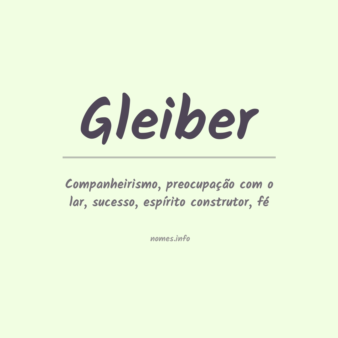 Significado do nome Gleiber