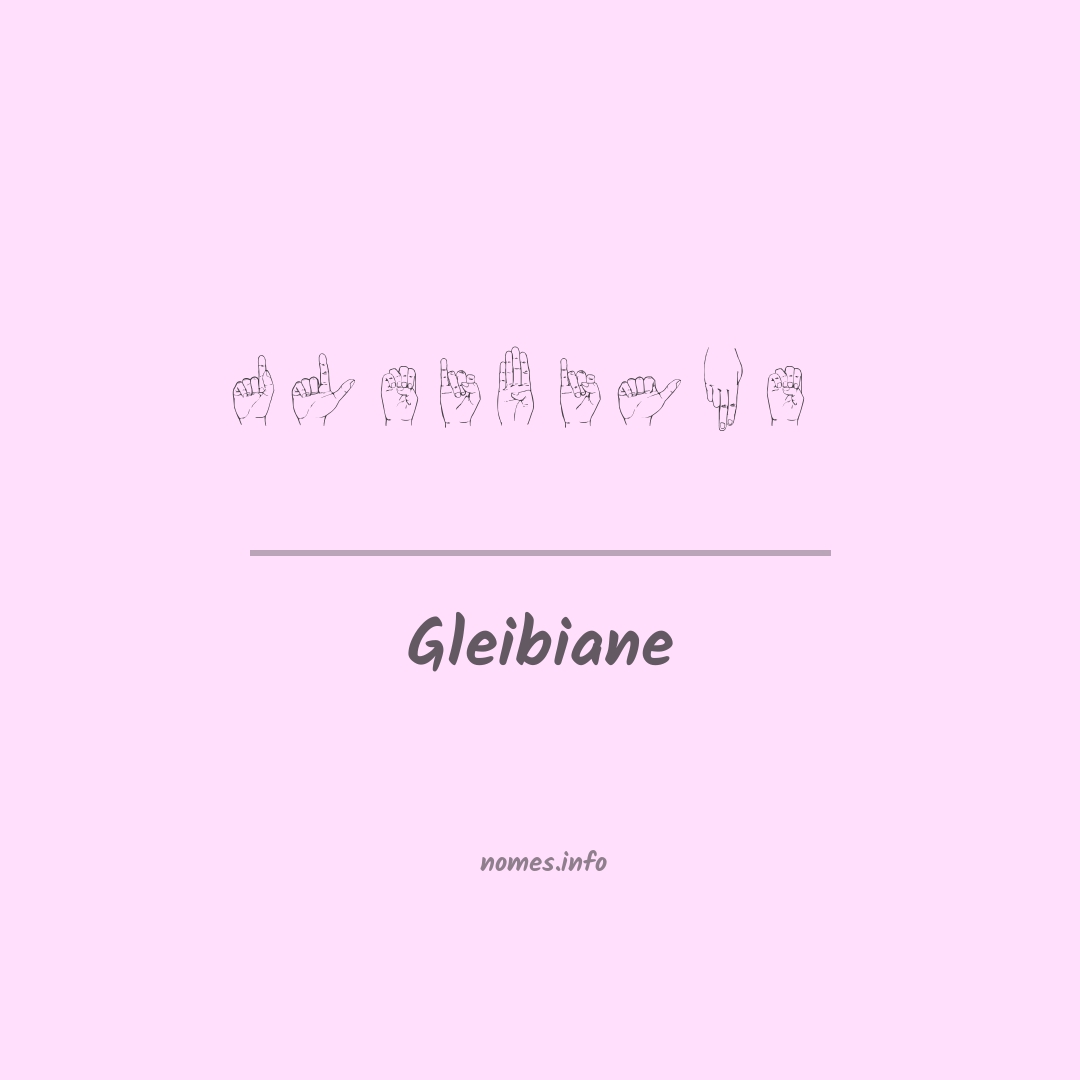 Gleibiane em Libras