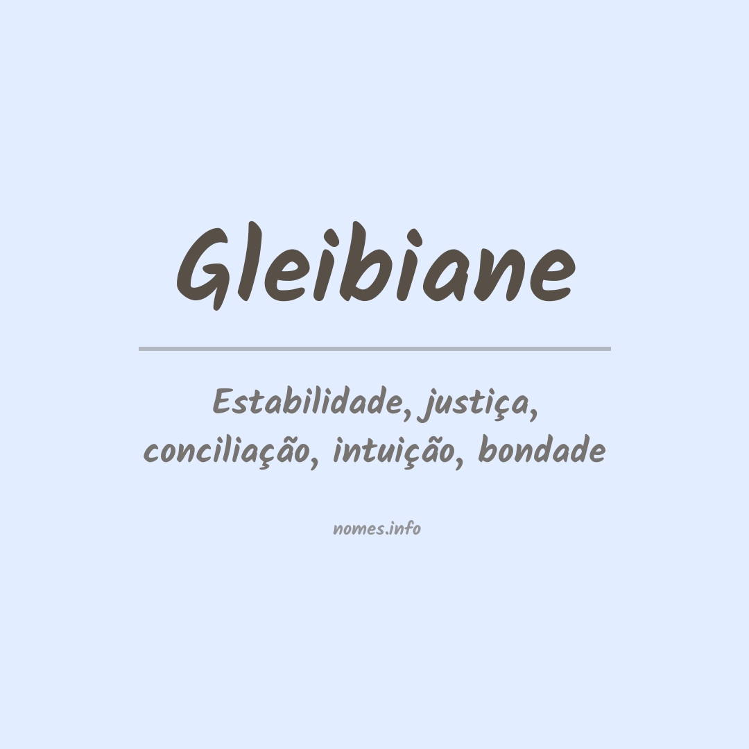 Significado do nome Gleibiane