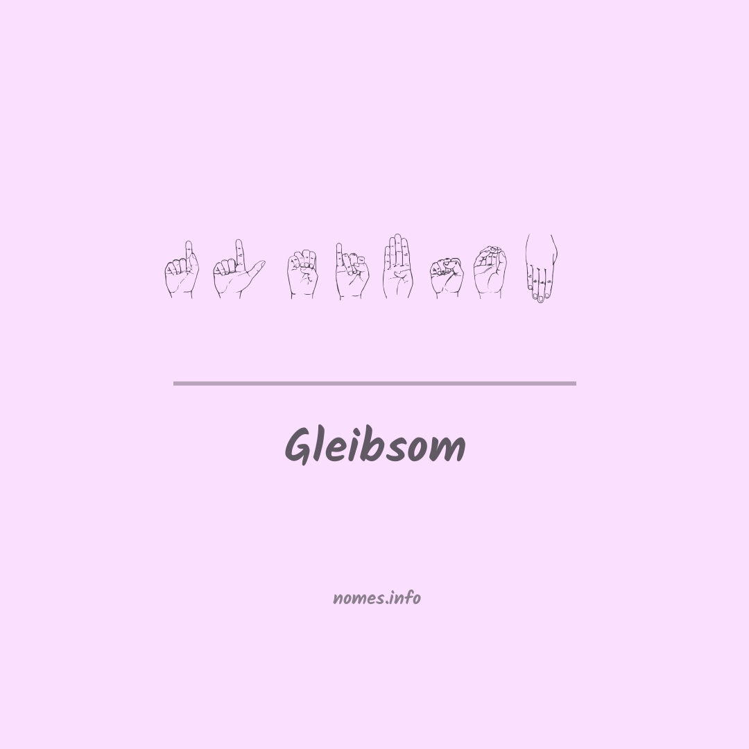 Gleibsom em Libras