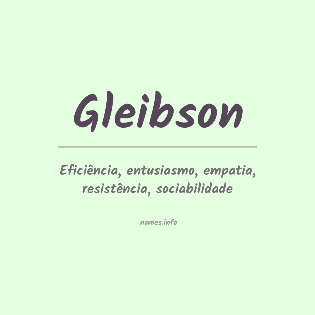 Significado do nome Gleibson