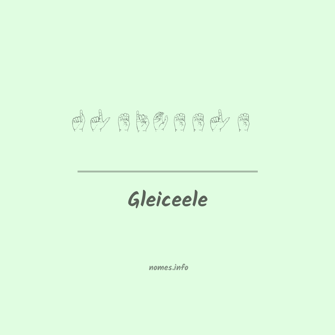 Gleiceele em Libras