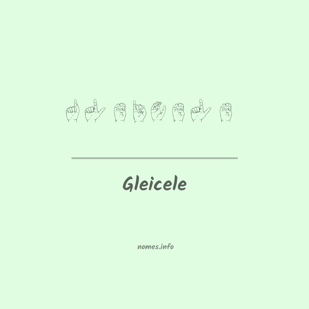 Gleicele em Libras
