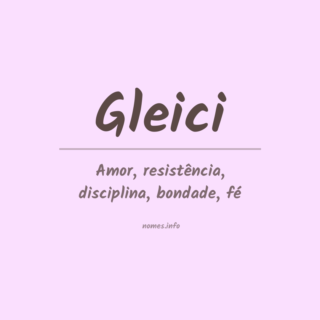 Significado do nome Gleici