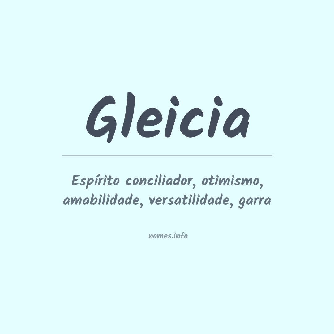 Significado do nome Gleicia