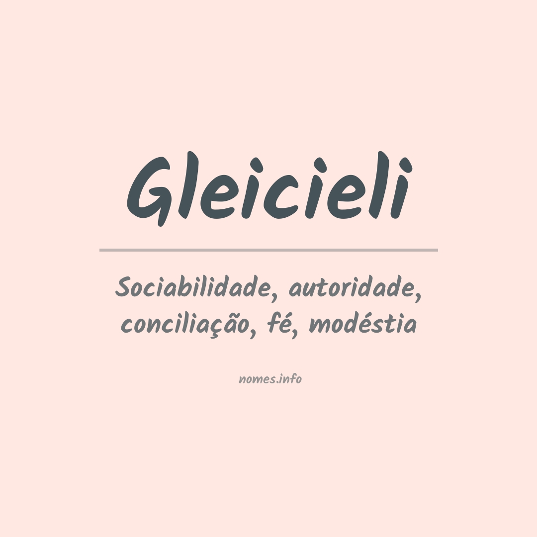 Significado do nome Gleicieli