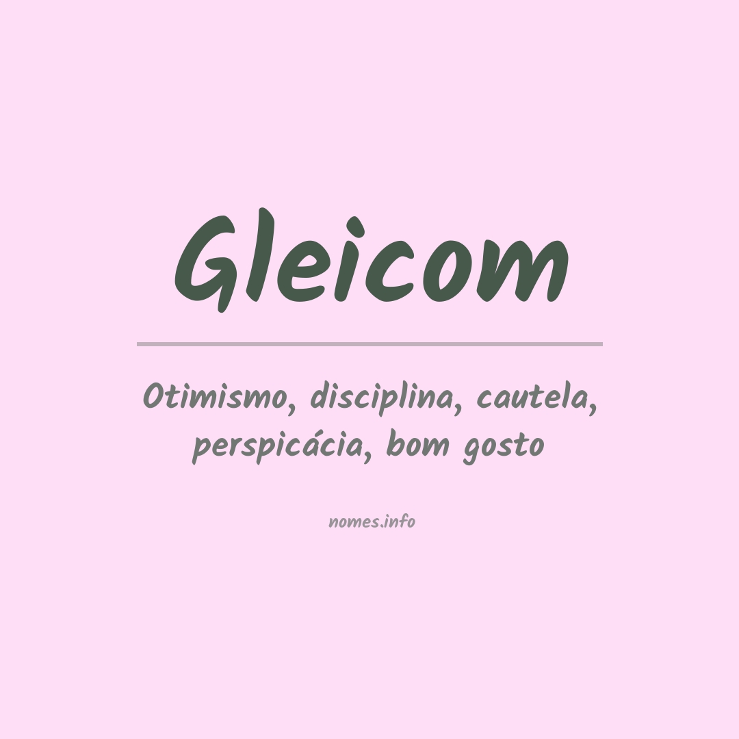 Significado do nome Gleicom