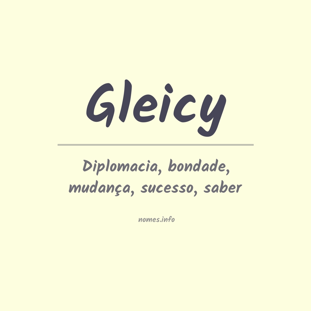 Significado do nome Gleicy