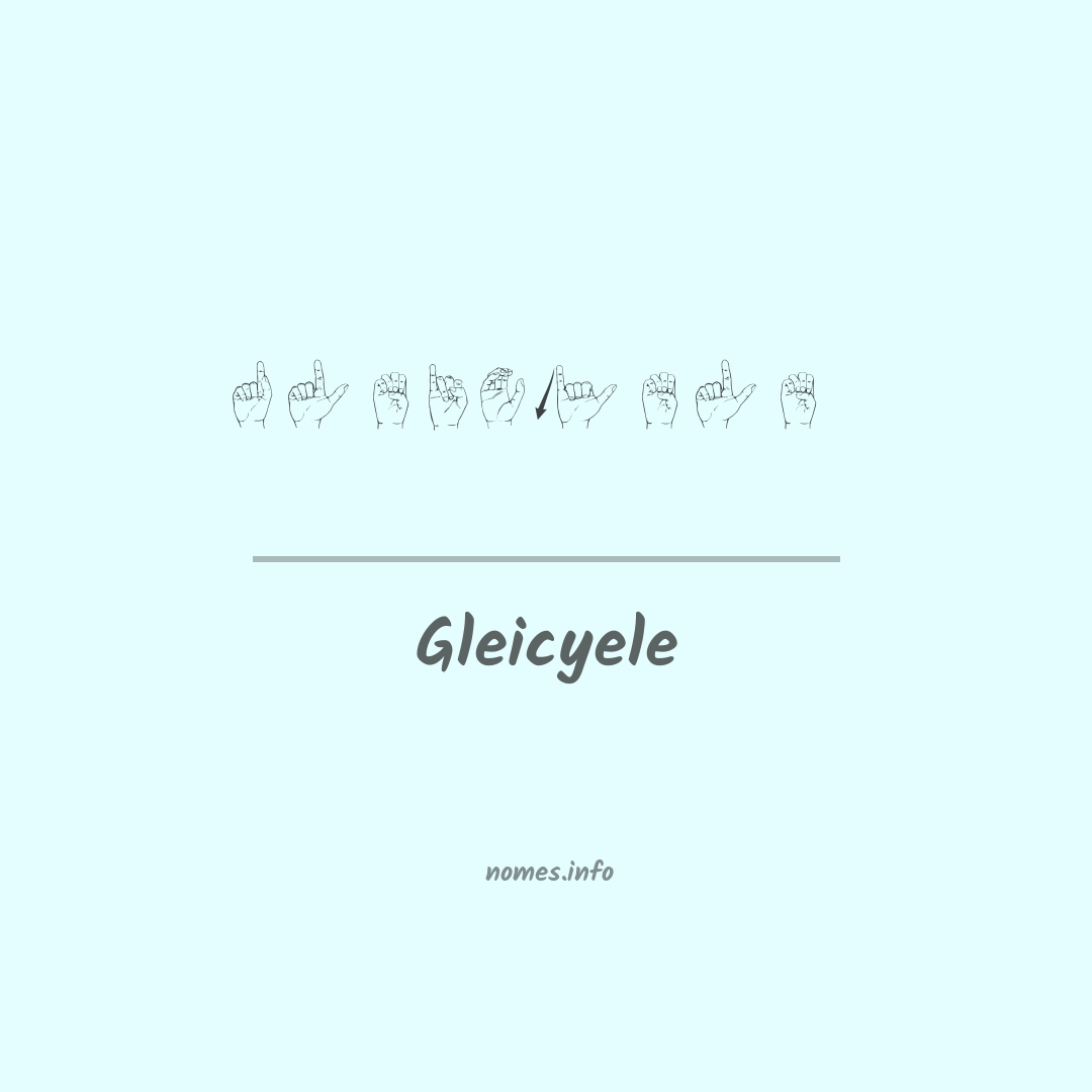 Gleicyele em Libras